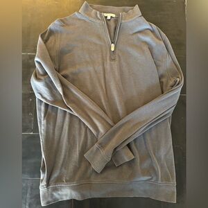 Peter Millar Charcoal Zip-Up Sweater